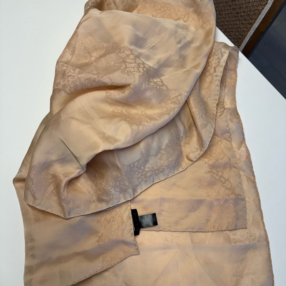 Elie Saab Long Silk Scarf Peachy Beige